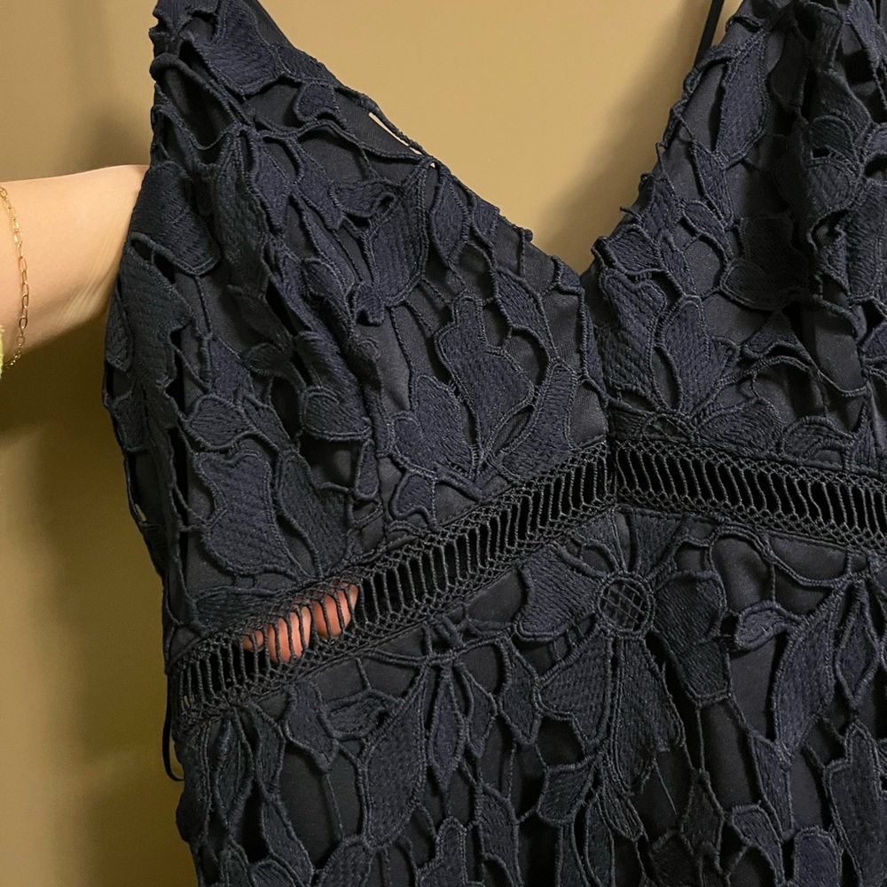 Astr Midnight Blue Lace Dress - Picture 5 of 9